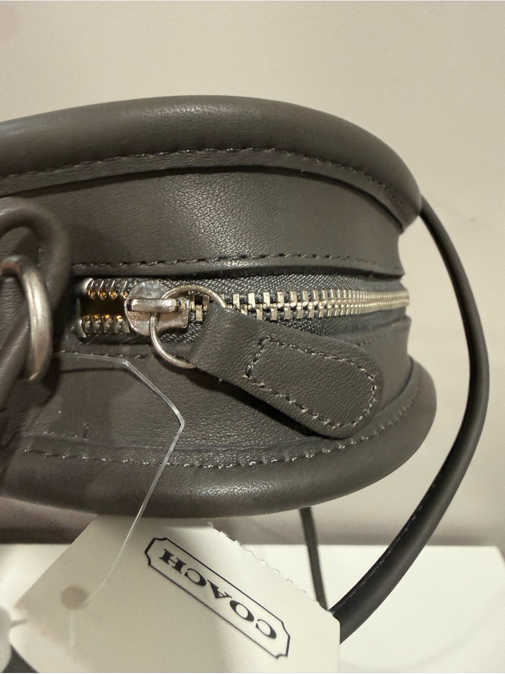 NWT Vintage 1998 Coach Abbie 9017  Dark Gray with Nickel Hardware Deadstock - Picture 14 of 16